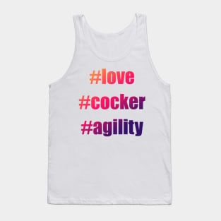 #love #cocker #agility in red and purple gradient Tank Top